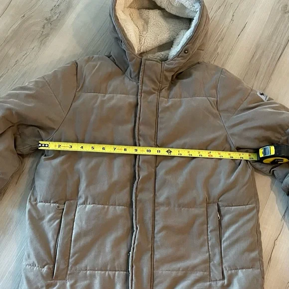 Abercrombie Tan Hooded Coat - Picture 5 of 6